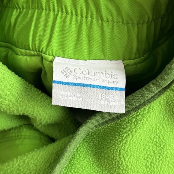 Colombia Buga III Unisex Snowsuit 18-24 Months Omni-Tech Waterproof Green - Picture 5 of 6